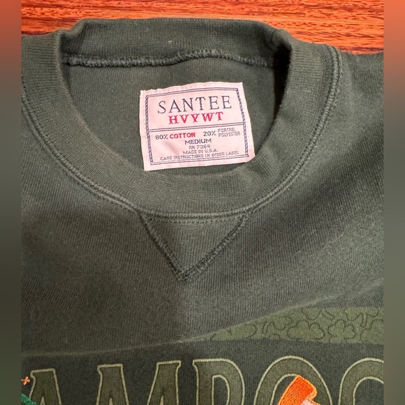 Vintage 90s Shamrock run portland Crewneck Sweatshirt Pullover Jumper medium EUC - Picture 3 of 5